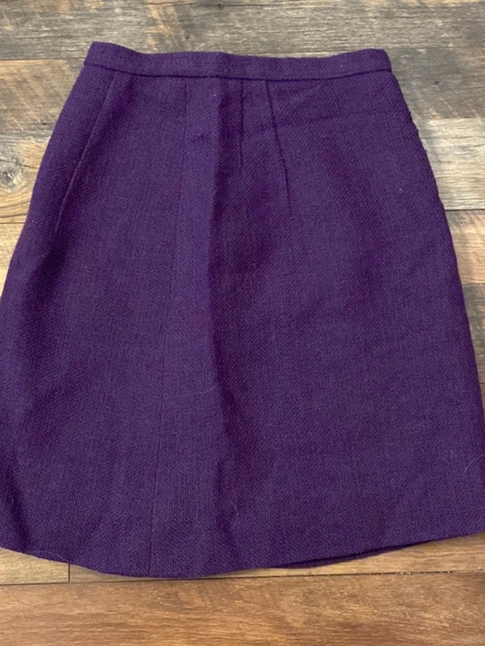 Vintage Purple Midi Wool Skirt (No Brand)